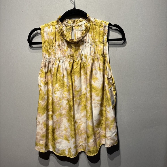 JOIE Women's Ruffled Neck Sleeveless Top Summer Porcelain Print SzM‎ NWT$198 - Picture 1 of 6